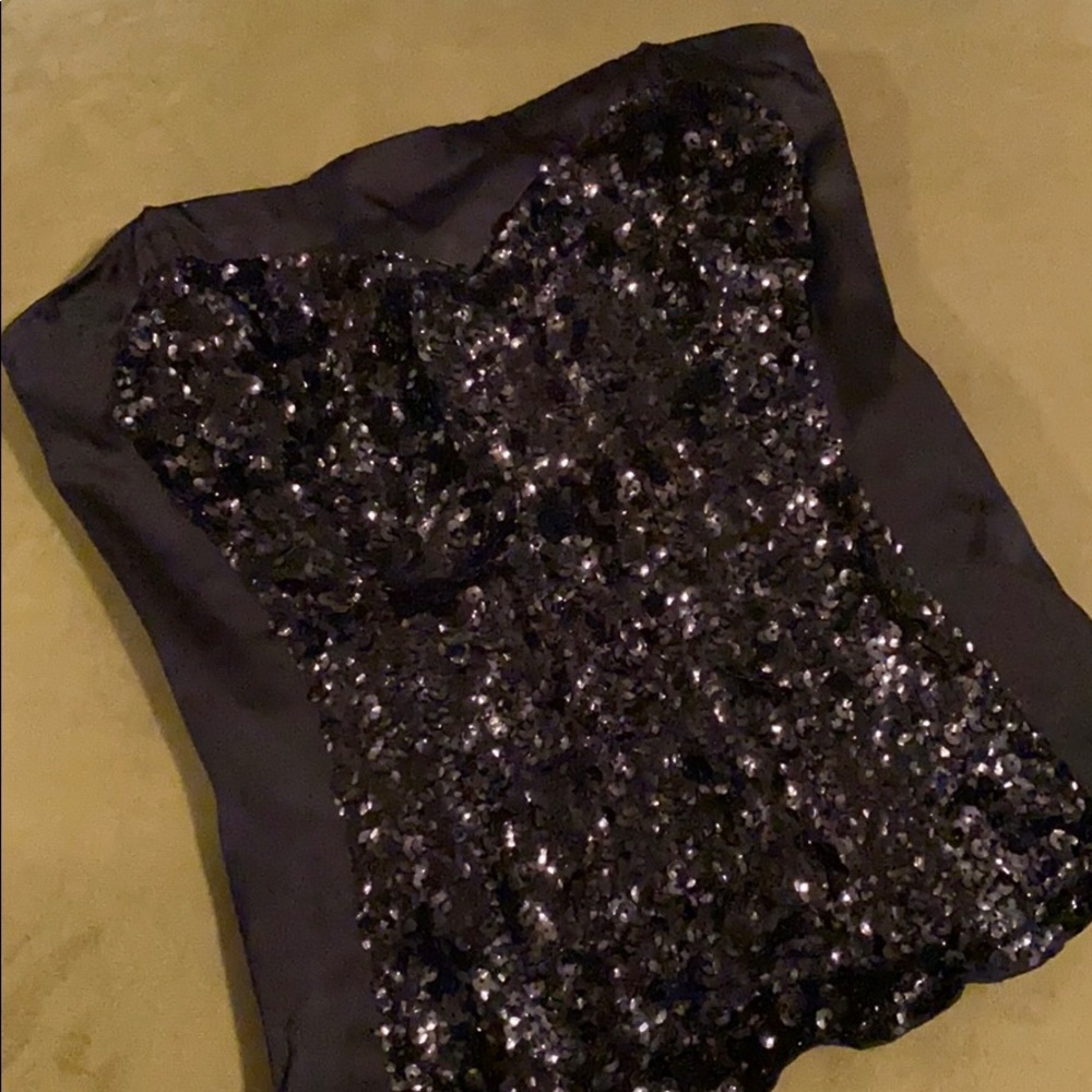 Bebe sequin tube top